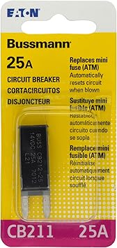 bussmann bp cb211 25 rp atm 25 amp type i mini circuit breaker
