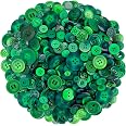 Greentime 2500pcs Assorted Buttons Bulk - Mixed Sizes & Colors Craft Buttons For Sewing & DIY Projects