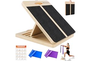 WITHSTAR Wooden Slant Board for Calf Streching Physical Therapy Equipment