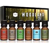 P&J Trading - Woodland Set of Scented Oils - Cedar, Warm Rustic Woods, Moss, Redwood Forest, Mountain Air, Evergreen Forest Fragrance Oils for Candle Making, Soap Making, Diffuser Oils