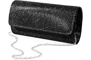 Evening Bag Clutch Purses for Women,lovyoCoCo Ladies Sparkling Party Handbag Wedding Bag, Silver