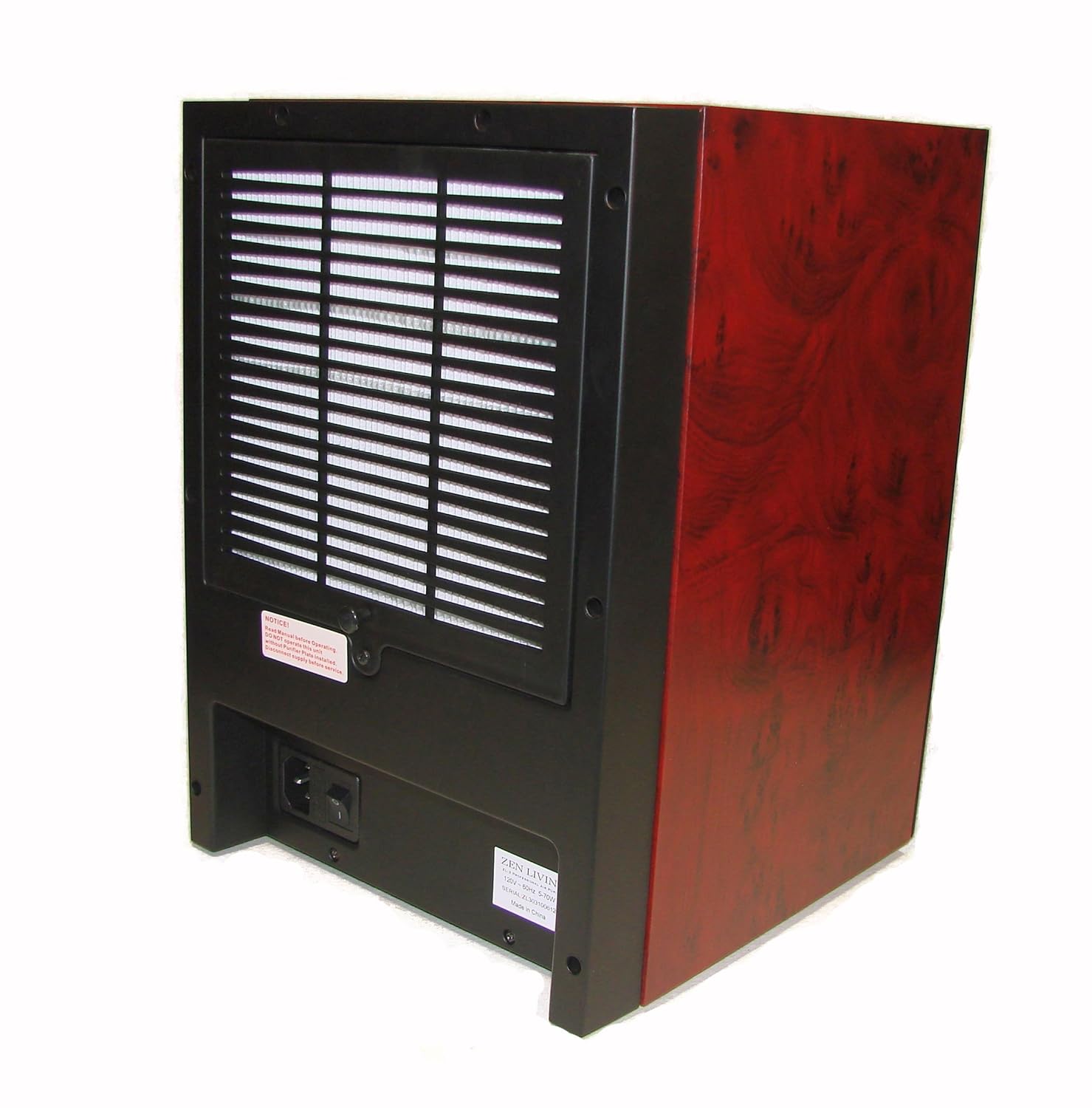 Zen Living ZL3 Air Purifier rear view showing filter access panel