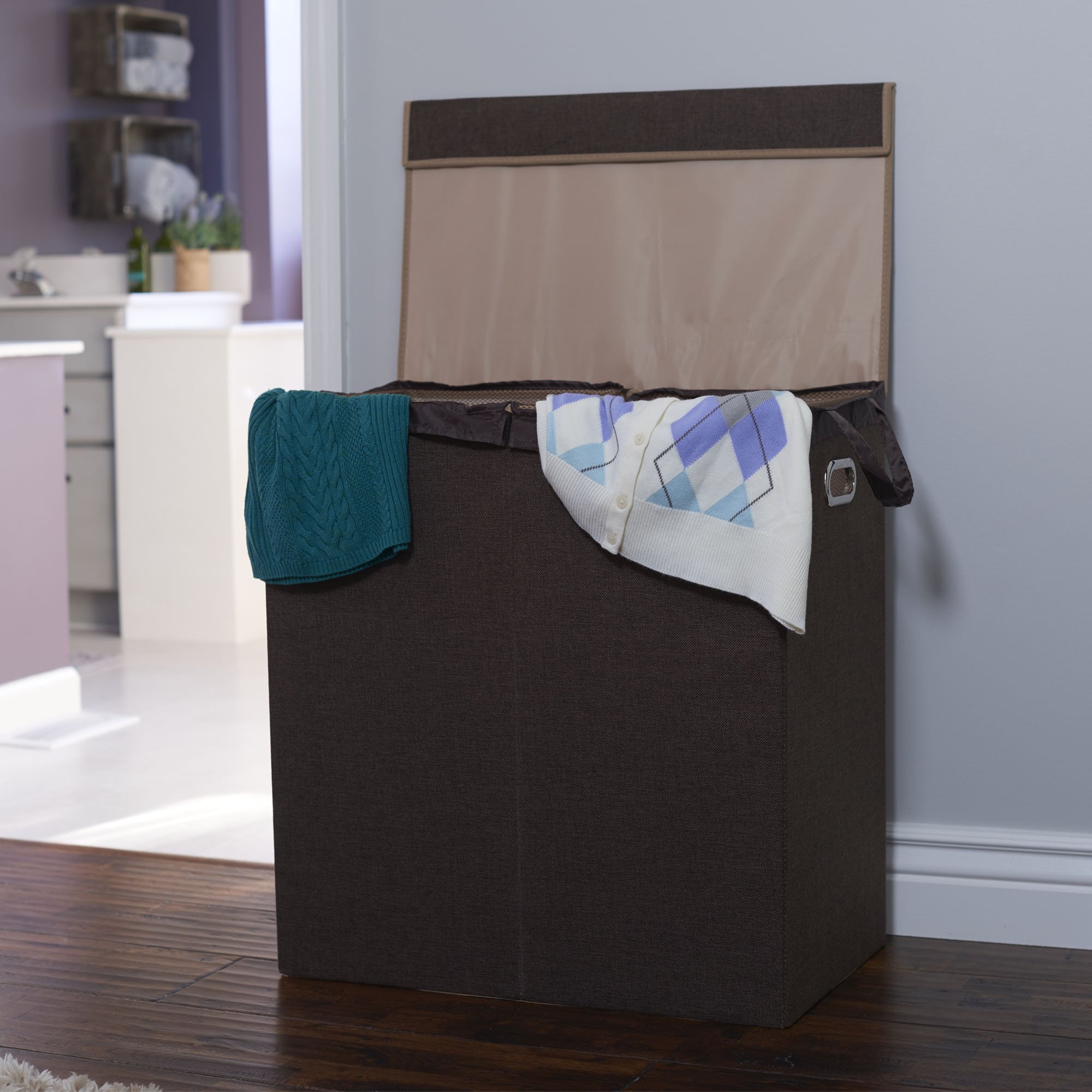 laundry sorter hamper with lid