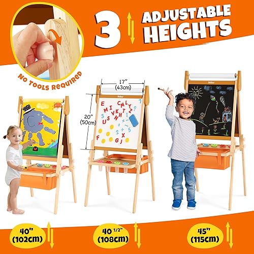 Gifts For Year Old Girls Toddler Art Easel With Paper Roll All