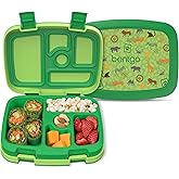 Bentgo Kids Prints Leak-Proof, 5-Compartment Bento-Style Kids Lunch Box - Ideal Portion Sizes for Ages 3-7, Durable, Drop-Pro