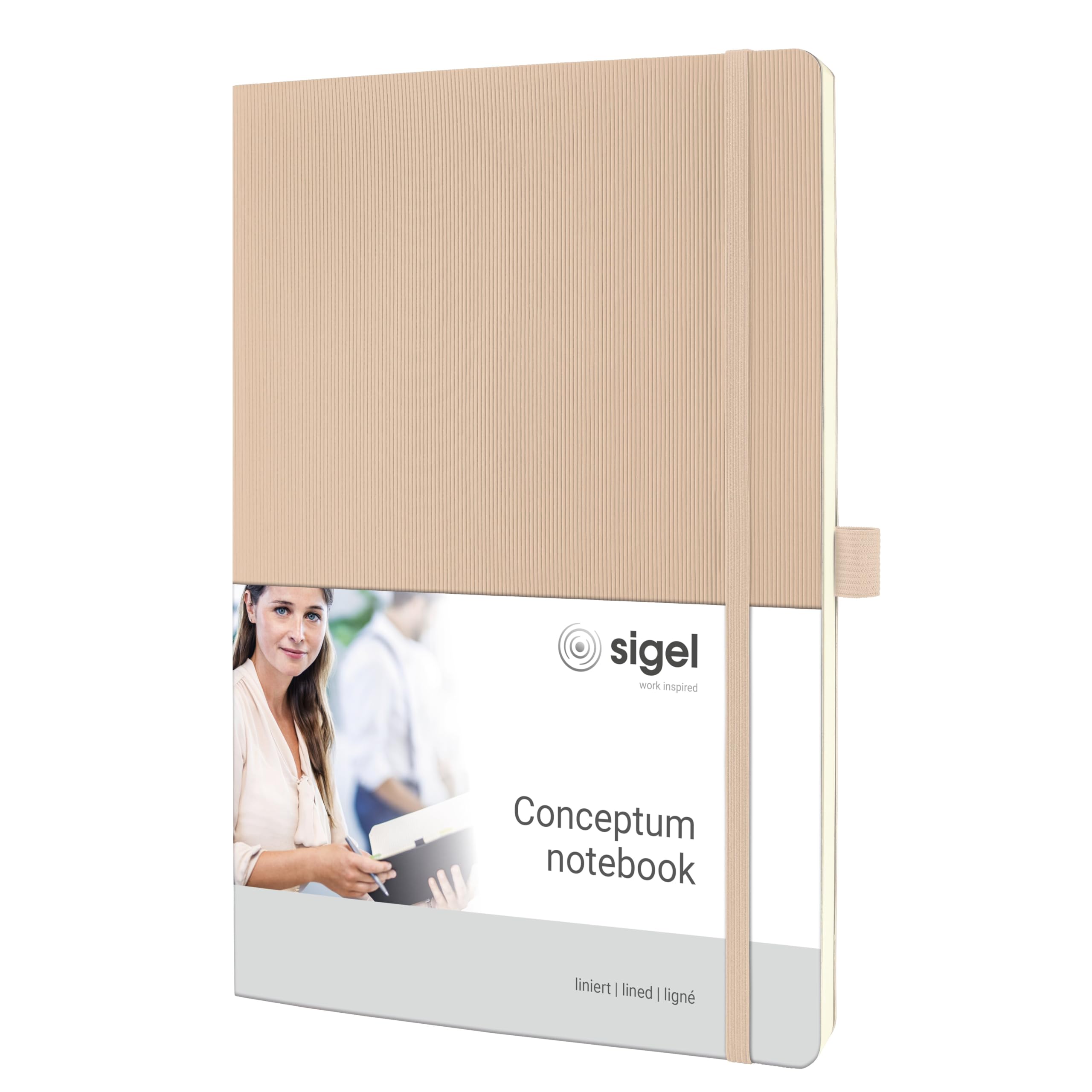 SIGEL CO331 Premium Notebook lined, A4, softcover, Beige - Conceptum