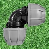 Cost Wise 20mm MDPE Elbow Compression Fitting 10 Bar Water Pipe Irrigation view 7