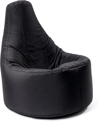 MaxiBean Black Bean Bag Chair - Weather Resistant Gaming & Lounge Chair