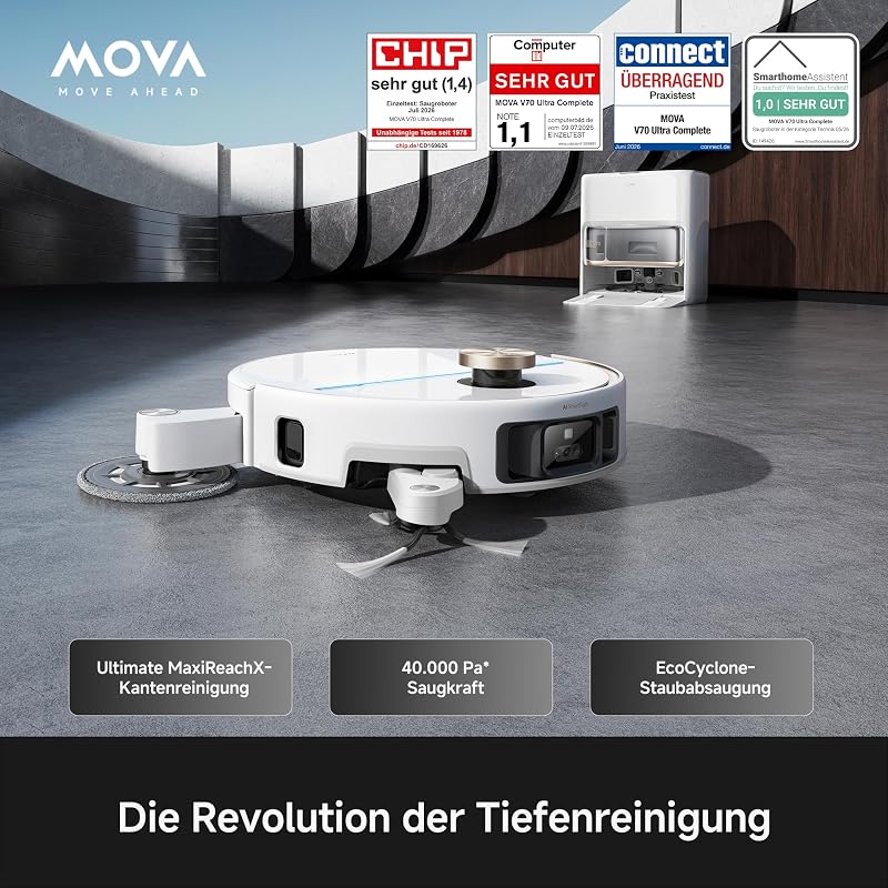 dreame V70 Ultra Complete X Saugroboter 40.000 Pa, Weiß