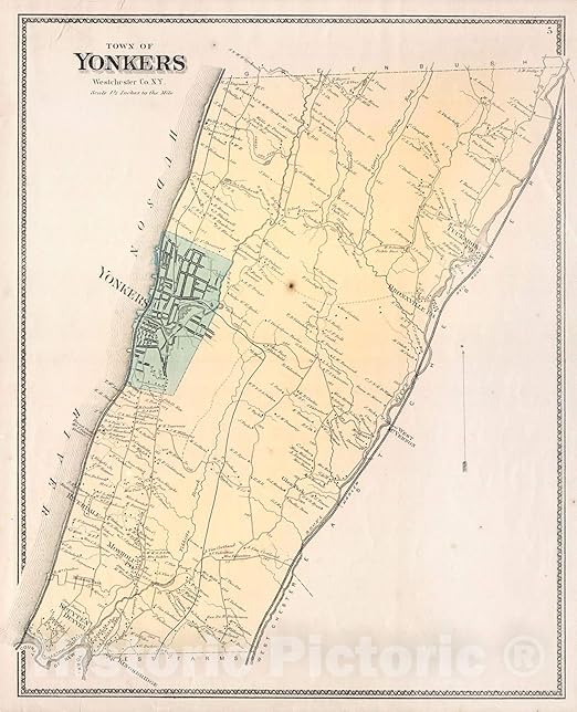 Amazon Com Historic Map Beers Map Of Yonkers Bronx Riverdale