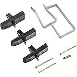 Wolfcraft 4040000 1 Fixier-Set f&uuml;r Gipskartonplatten Inhalt: Fixierklammer, 3 Haltekreuze, Schrauben und Bit