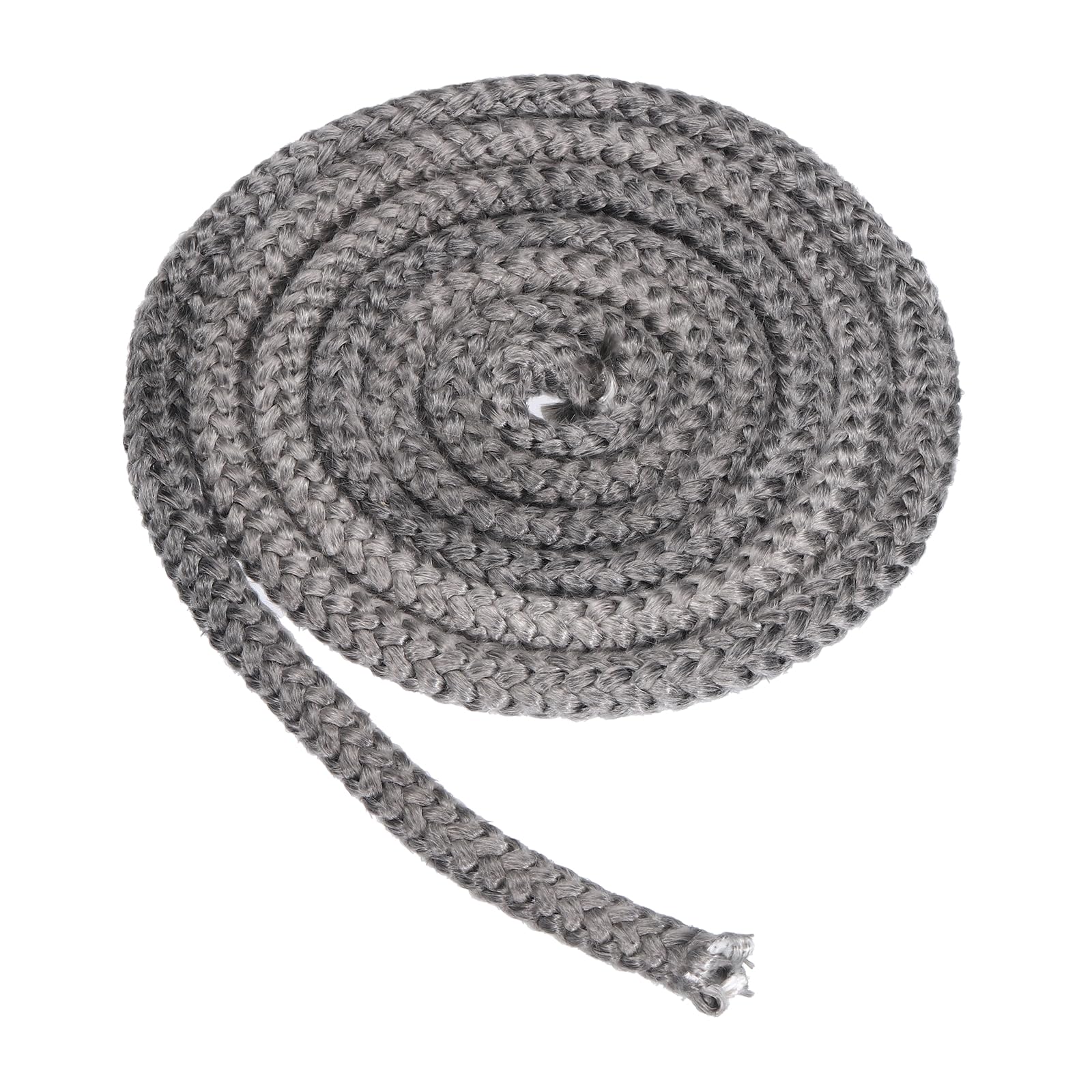 PATIKIL 1/2"x 86" Wood Stove Gasket, Graphite Fiberglass Round High-Temperature Resistance Seal Rope Replacement for Stoves Fireplace Door, Black