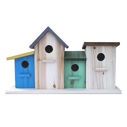 23 Bees 4 Hole Bird House For Outside Indoors Hanging Kits For
