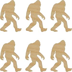 Amazon.com : Bigfoot Shape Unfinished Wood Sasquatch Cut Outs 3" Inch 6