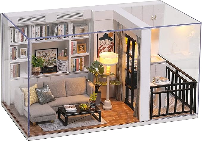 Amazon Diy木製おもちゃハウス 手作りミニキットセット かわいいマイクロハウス Qtミニ家具工芸品キット ダストカバー付き Ledライト Qt005 プラモデル 通販
