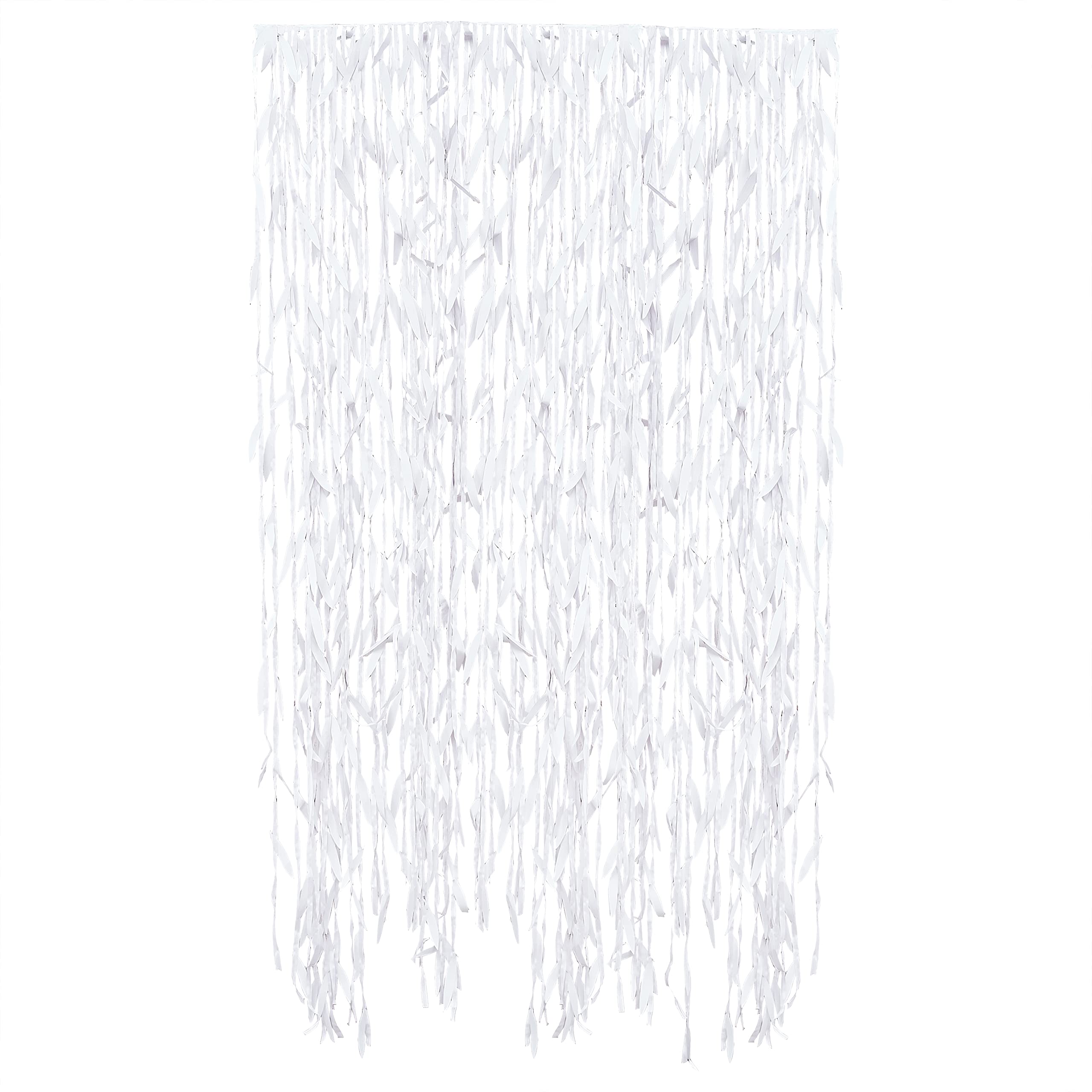 Ginger Ray Botanical Wedding White Leaf Foliage Curtain Backdrop 100m