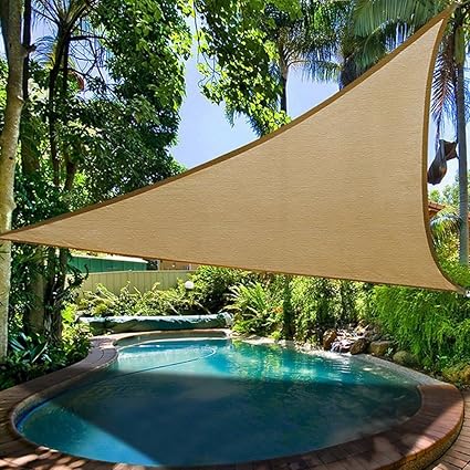 Gaeruite Sonnensegel Fur Garten Dreieckig Sonnenschutz Baldachin Garten Patio Pool Shade Segel Markise Outdoor Camping Picknicktent Amazon De Sport Freizeit