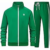 WSKFLY Men's Tracksuits Athletic Sportswear Casual Full Zip Sweatsuit for Men 2 Piece Outfits