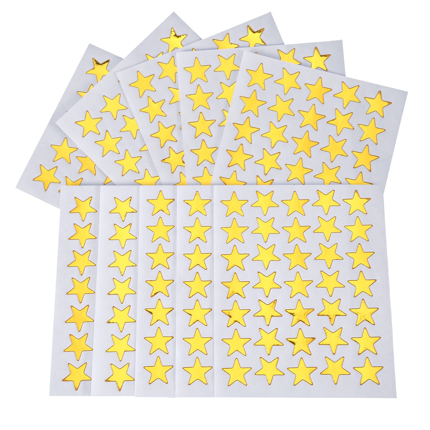 Gold Star Stickers 1750 Count Self-Adhesive Stickers Stars