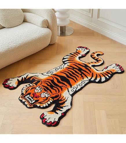 Amazon.com: 5x3.3 ft Tibetan Tiger Area Rug Tufted High Pile