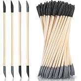 50PCS Sanding Sticks, Premium Double End Sanding Twigs, 120/280 Grit | Fine Detailing Polishing Sticks for Plastic Models/Wood/Metal/Small Area/Hole Sanding, 3 Sanding Shapes, 5.4 x 0.2 in