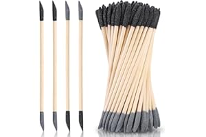 SHARINGMOMENT 50PCS Premium Sanding Sticks, Double End Matchsticks Sanding Twigs of 120/280 Grit, Fine Detailing Polishing Sticks for Plastic Models/Wood/Metal/Small Area/Hole Sanding, 5.4 x 0.2 Inch