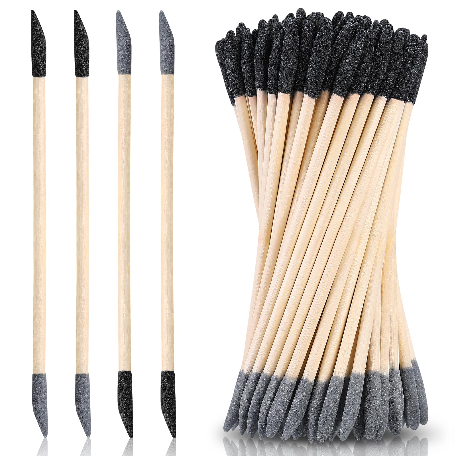 Photo 1 of 50PCS Premium Sanding Sticks, Double End Matchsticks Sanding Twigs of 120/280 Grit, Fine Detailing Polishing Sticks for Plastic Models/Wood/Metal/Small Area/Hole Sanding, 5.4 x 0.2 Inch
