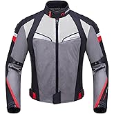 Zyxformis Summer Motorcycle Jacket, Breathable Mesh Motorcycle Riding Jacket For Men With CE Armored