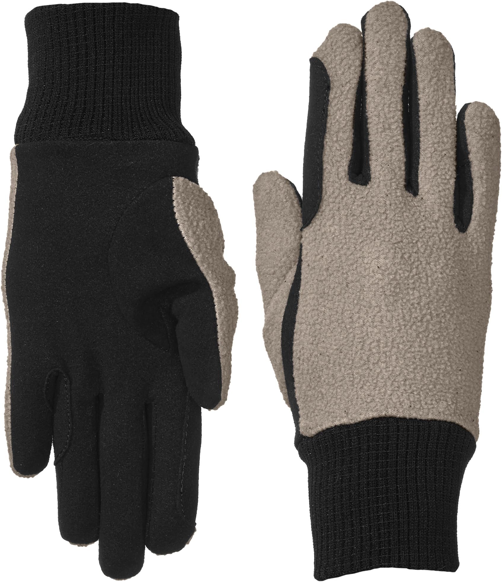 Riders Trend Adults Horse Riding Gloves Fleece Gloves Dual-Coloured interior, with Elastic Wrist Amara