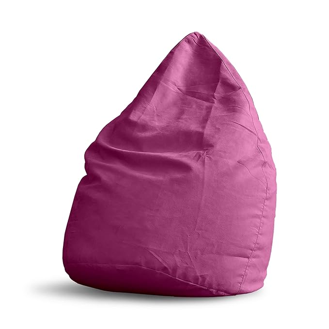Lumaland Luxury XL Sitzsack stylischer Beanbag 120L Füllung Pink