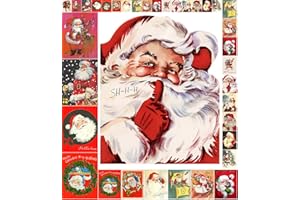 Decoupage Paper Pack (35 Sheets 6"x8") Santa Ready for Christmas FLONZ Vintage Styled Christmas Pictures Cards for Decoupage, Craft and Scrapbooking