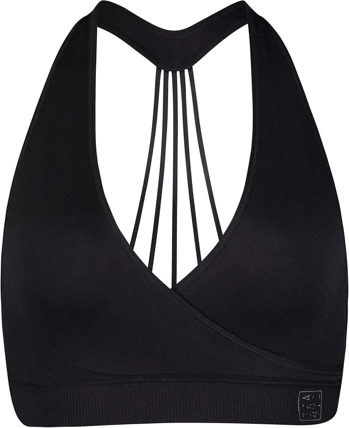 BRABAR HUG STRAPPY HALTER BRA SPORT BRA, Plain Seamless, Supportive