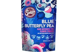 Suncore Foods Blue Butterfly Pea Powder, Blue Food Coloring Powder, Gluten-Free, Non-GMO, 3.5oz (1 Pack)