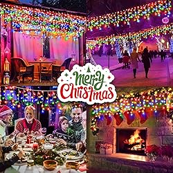 KNONEW 99ft 1216 LED Christmas Lights Outdoor 8