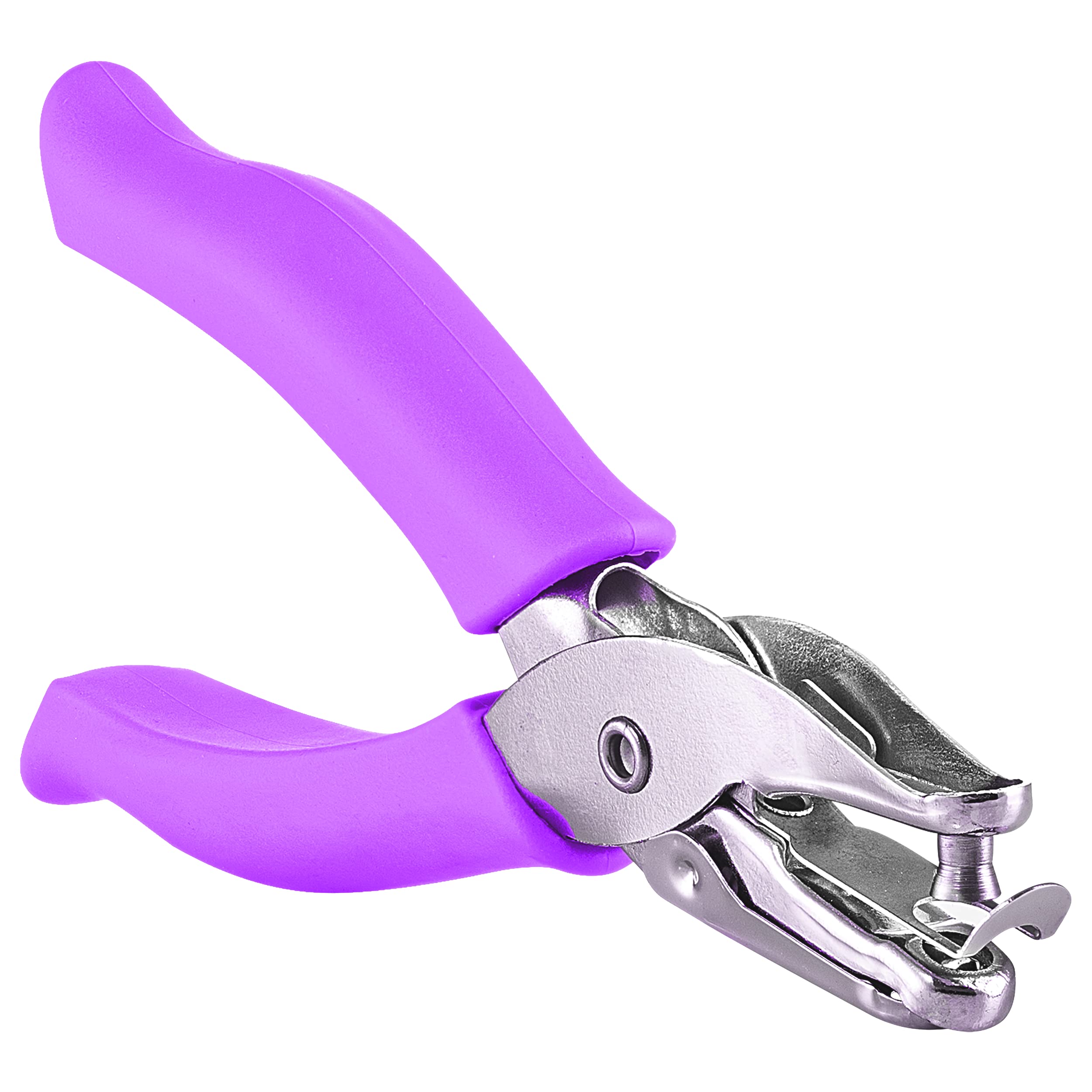 Photo 1 of Single Hole Punch Metal Purple, 1/4” Hole Puncher with Soft Grip Handles for Paper and Crafts Round Circle Shape, for Kids and Adults, Also Available in Green, Pink, Red, Blue, Grey, 1 Pc – by Enday