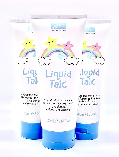 XBC Liquid Talc Bundle 3 x 200g Tubes Baby Skin Soft Prevents Chafing