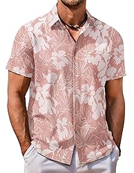 COOFANDY Mens Casual Button Down Shirts Hawaiian