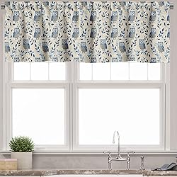 Ambesonne Owl Window Valance Pack of 2, Simple