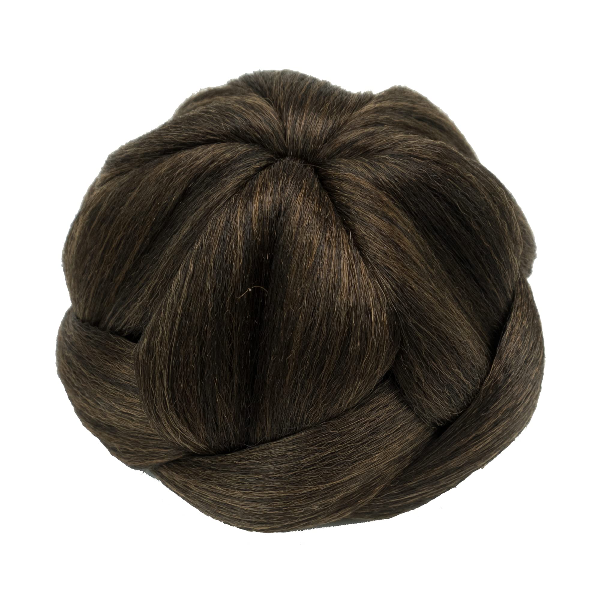 IMISSU Braided Chignon Dancer Hair Cover Donut Hairpieces Scrunchies Hair Bun Wig Updo Wedding Party for Women (M1 Mix Brown)