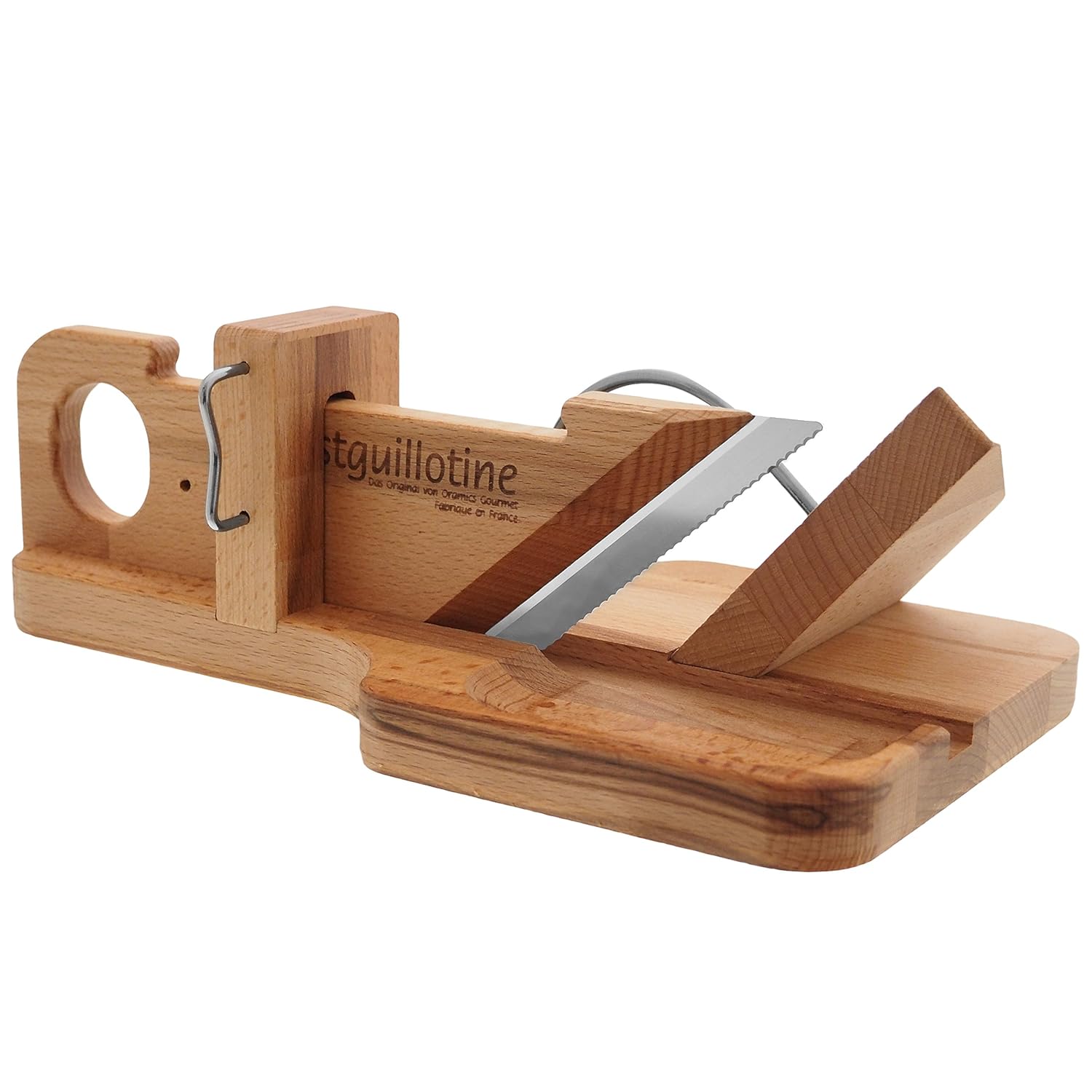 Gourmet Wurstguillotine Holz Wurstschneider Wurst schneiden Hobel Reibe ...