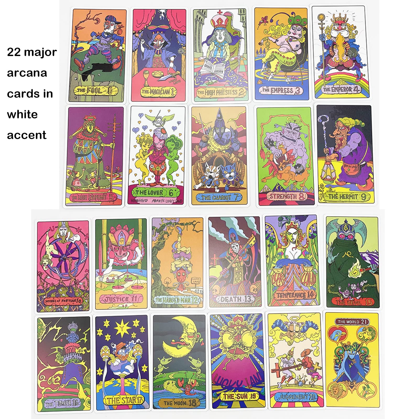 mrdiyshisha JoJo's Bizarre Adventure: Stardust Crusaders Tarot Deck, 84 PCS JJBA Anime Tarot Cards