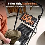 VonHaus 4 Step Ladder – 150kg Capacity, Foldable Steel Step Stool view 2