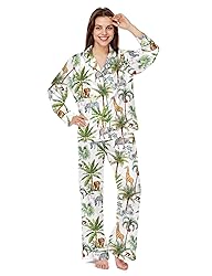 SHESHOW Pajamas for Women Set Long Sleeve Button