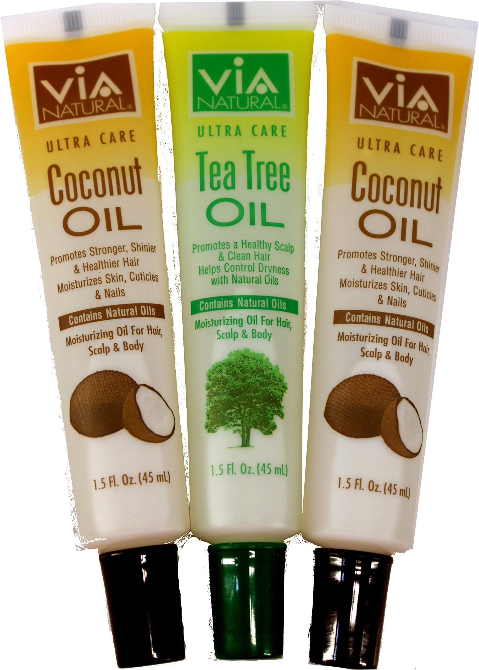 ViA Natural Oil for Hair, Scalp & Body Treatment (Coconut-Coconut-Tea)