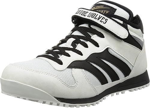 Amazon オタフクテブクロ 安全靴 スニーカー メッシュハイカット 耐滑 耐油底 鋼鉄製先芯入り Jsaa B種 軽作業用 ワイドウルブズイノベート メンズ 安全靴 作業靴