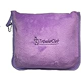 TravelerClub Travel Blanket Airplane Compact-Airline Lightweight Blanket-Plane Packable Travel Blanket and Pillow Set-Portabl