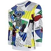 SCREENSHOT Mens Urban NYC Graffiti Hip Hop Fleece Pullover Active Fashion Crew Neck Sweatshirt Top