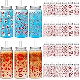Blushtier 24 Pcs Valentine's Day Cup Bulk 13.5 oz Reusable Mug with Lids and Straws Plastic Coffee Mug Red Heart Tumbler Valentines Day Gifts for Her Women Mom