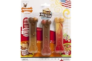 Nylabone NFSR101VPP Frenzy Petite Triple Pack Pancakes, Roast Beef Club, and Meat Lasagna Flavor Chew Toys
