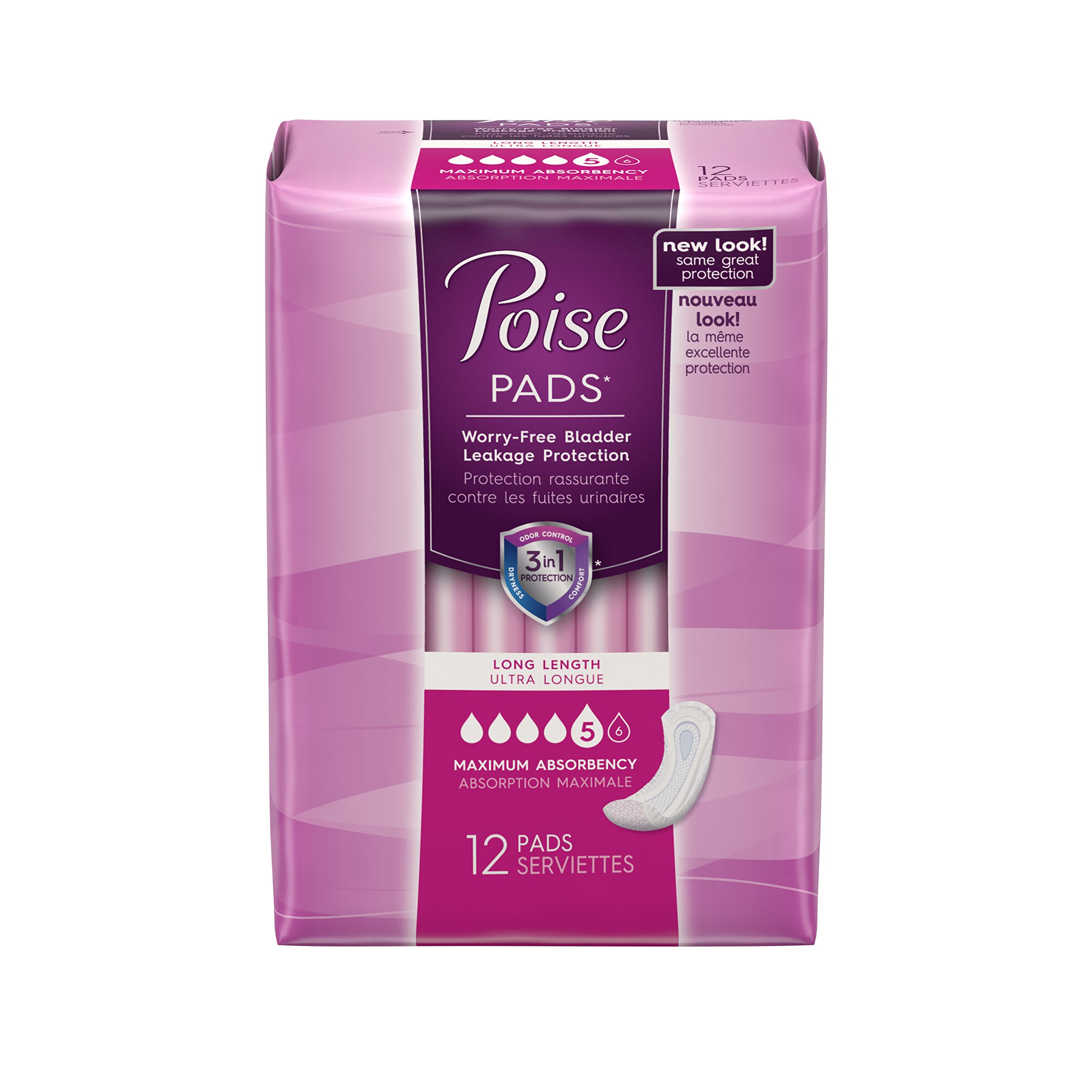 Poise Incontinence Pads, Maximum Absorbency, Long, 12 ct 36000195705 eBay